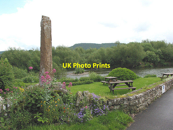 Photo 6"x4" Remains of cross by the River Wye at Wilton Ross-on-Wye c2007