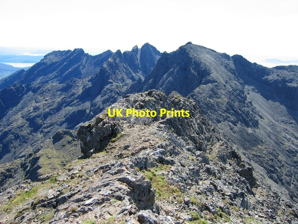 Photo 6"x4" The Cuillin ridge at Sgurr na Banachdich Cuillin Hills c2007