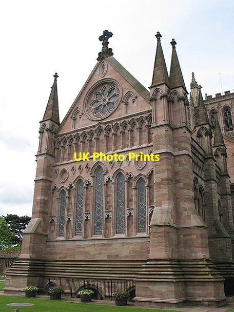 Photo 6"x4" Eastern facade, Hereford Cathedral Hereford c2007