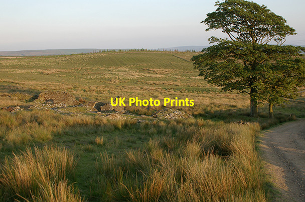 Photo 6"x4" Ruins on the moor Clow Bridge\/SD8228 c2007
