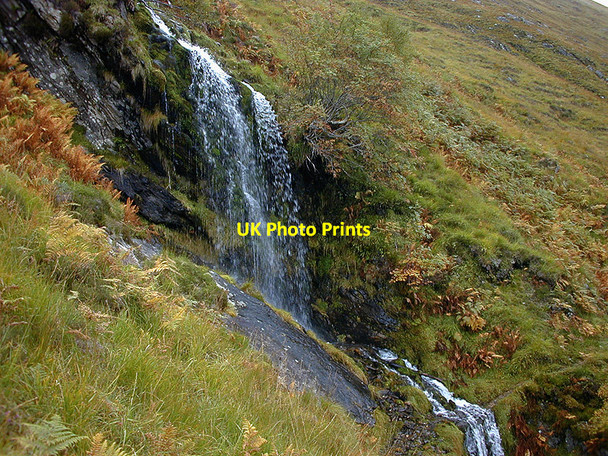 Photo 6"x4" Waterfall en route to Bealach na Spainteach Bealach an Lapain c2004