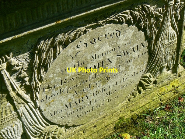 Photo 6"x4" Table tomb inscription, St Andrew's churchyard, Wootton Rivers Cuckoo's Knob c2007