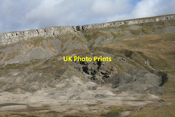 Photo 6"x4" Large landslip called 'The Knott' Woodhall\/SD9790 c2007