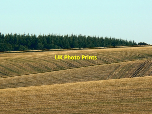 Photo 6"x4" Harvested arable land, south of Easton Royal Easton Royal c2007
