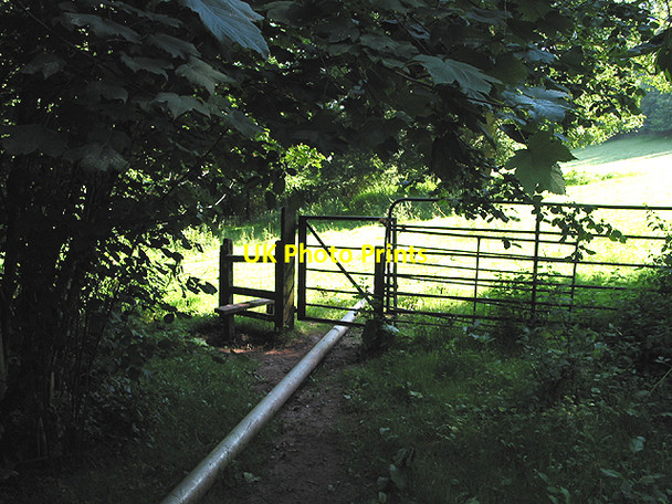 Photo 6"x4" Stile with pipeline Sellack c2007