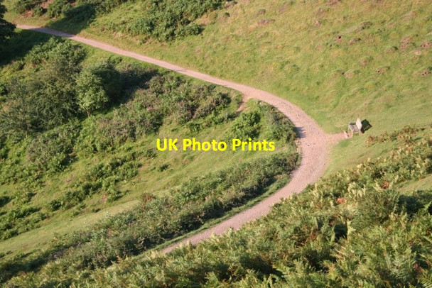 Photo 6"x4" Parabolic Path, Herefordshire Beacon Little Malvern c2007