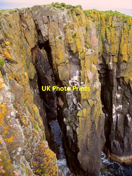 Photo 6"x4" Double sea arch at Bodha Hunish Duntulm c2007