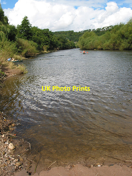 Photo 6"x4" River Wye downstream from Lower Lydbrook Stowfield c2007