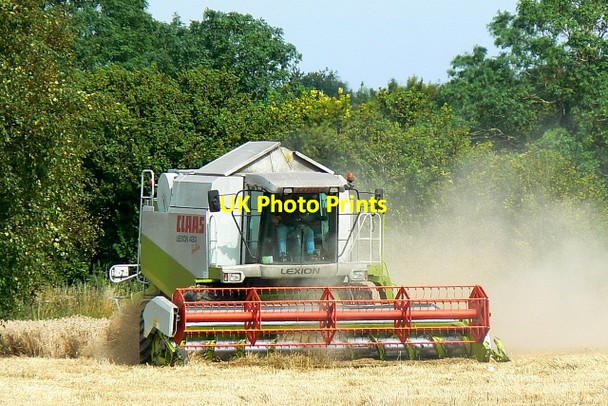 Photo 6"x4" Claas combine, Overtown, Swindon Overtown\/SU1579 c2007