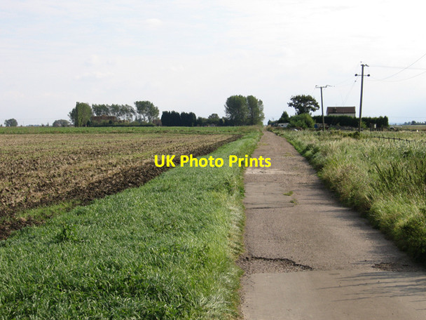 Photo 6"x4" Unnamed drove, West Fen, March, Cambs Turves c2007