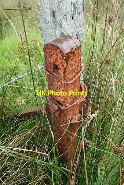 Photo 6"x4" Old Fence Post. Drumlemble c2007