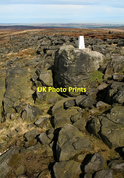 Photo 6"x4" Trig Pillar on Blackstone Edge Durn c2007