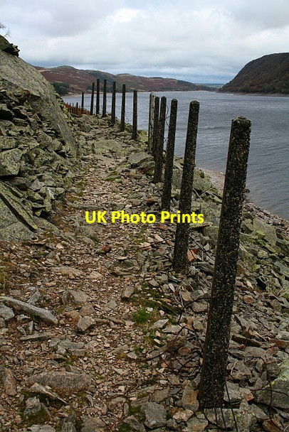 Photo 6"x4" Old Concrete Fence Posts Guerness Wood c2007