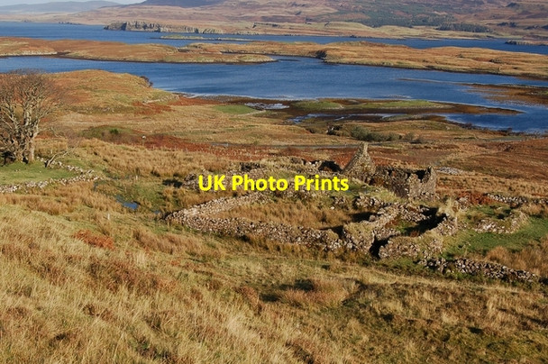 Photo 6"x4" Ruins above Skinidin Skinidin c2007