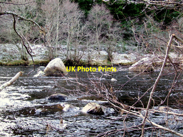 Photo 6"x4" Blackwater River, Longart  Forest across Dubh Choille c2007
