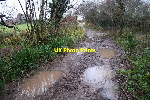 Photo 6"x4" A Very Wet Watery Lane Upper Welland c2007