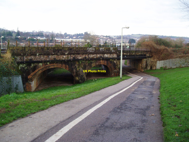 Photo 6"x4" Rail bridge over Exe Valley Way & Exe Cycle Route Exeter c2007