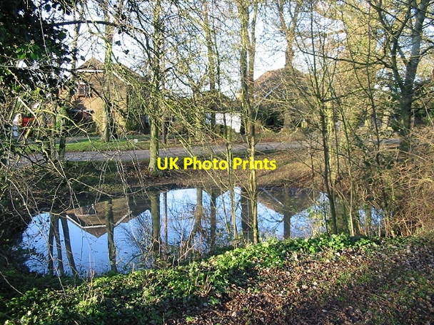 Photo 6"x4" Pond on Church Road, Coldred Coldred c2007