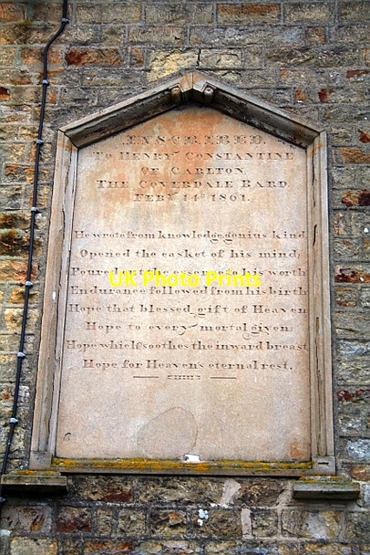 Photo 6"x4" Inscribed Stone Tablet at Flatts Farm Carlton\/SE0684 c2007