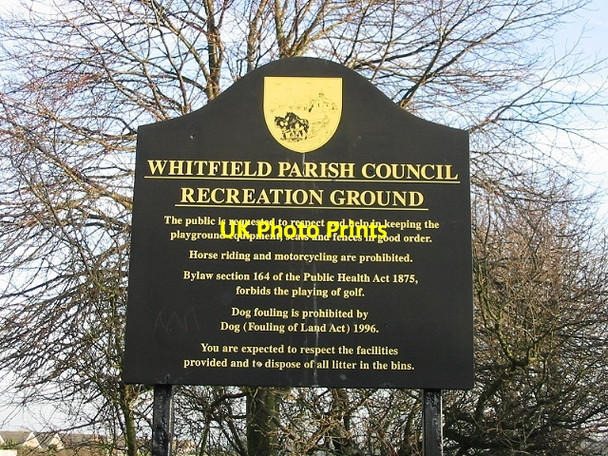Photo 6"x4" Parish Council sign Church Whitfield c2007
