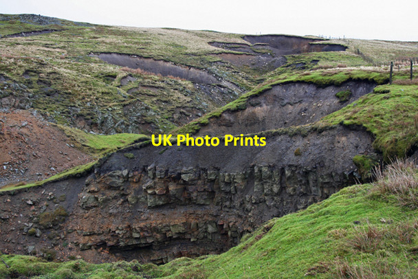 Photo 6"x4" Collapsed workings above Groverake Lintzgarth c2008