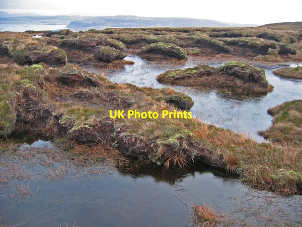 Photo 6"x4" Peat hags between Ben Ettow and Ben Skriaig Borreraig c2008