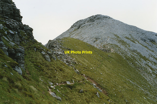 Photo 6"x4" Spidean a' Choire Leith from the end of Am Fasarinen Fasag c1993
