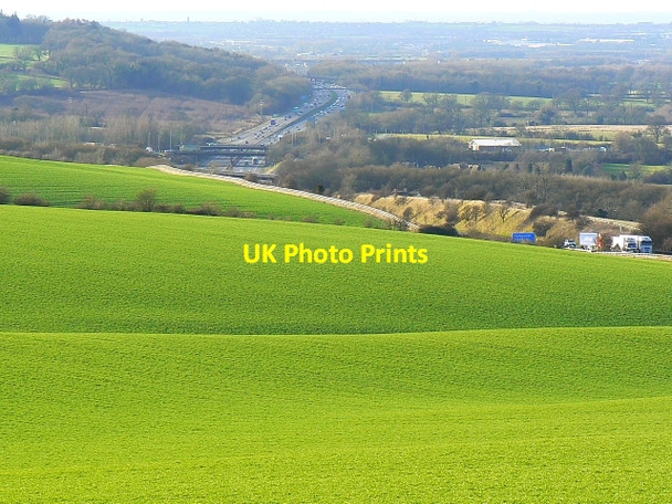 Photo 6"x4" Farmland between the Ridgeway and the M4, Liddington Liddington c2008
