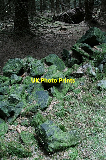 Photo 6"x4" Ruined Drystone Wall on Esp Rigg (3) Stape c2008