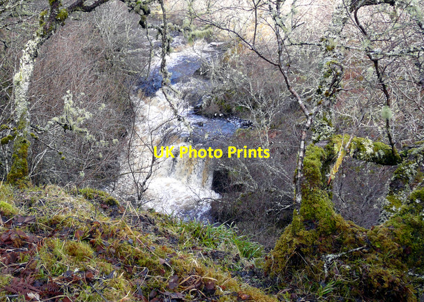 Photo 6"x4" Waterfall on Garbh Allt Little Rogart c2008