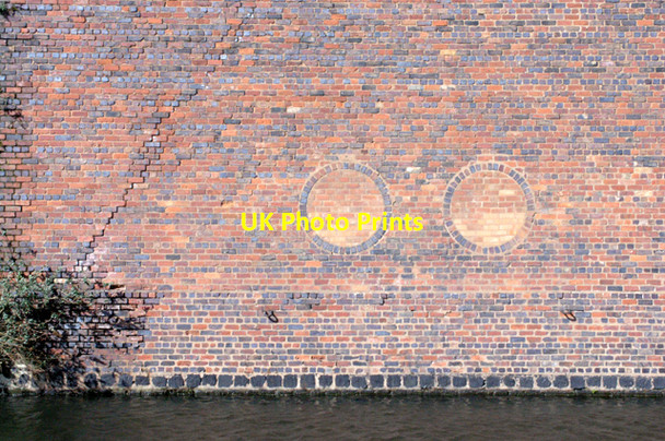 Photo 6"x4" Old factory wall Bromford c2008