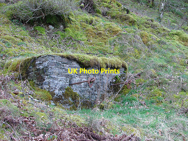 Photo 6"x4" Aerial ropeway retaining block Devil's Bridge\/Pontarfynach c2008