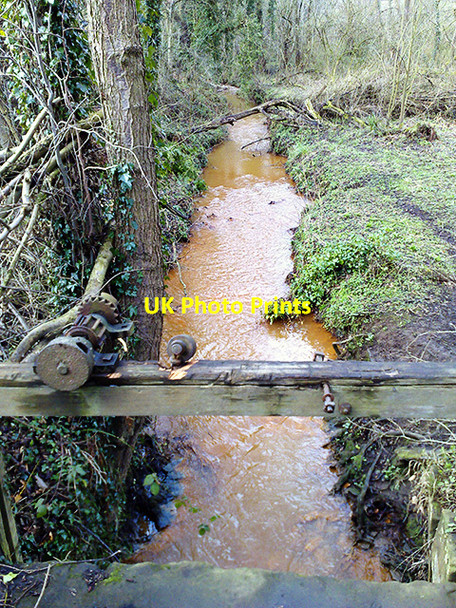 Photo 6"x4" Broughton Brook Runs Orange Hararden\/Penarl\u00e2g c2008