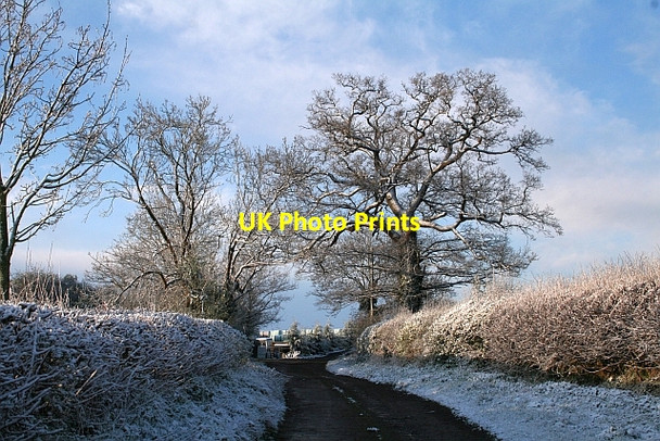 Photo 6"x4" Watery Lane in the April Snow Upper Welland c2008 P1