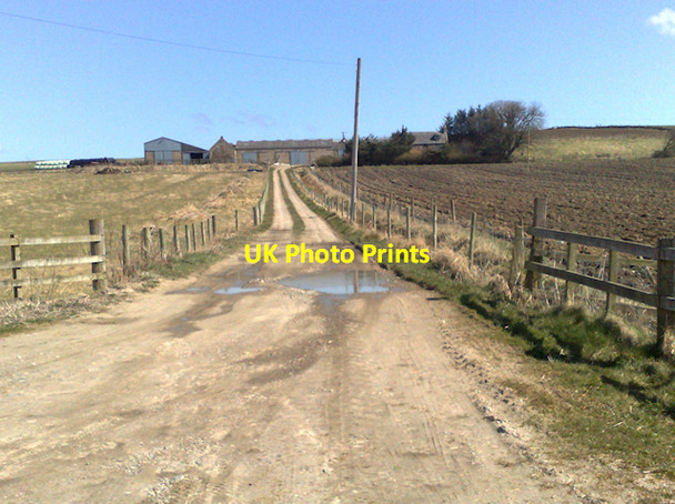 Photo 6"x4" Farm road to Backwaird farm Sittyton c2008