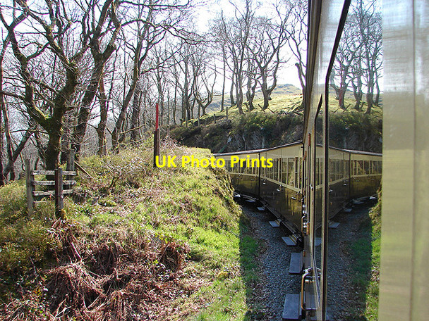 Photo 6"x4" Reflection of a train Devil's Bridge\/Pontarfynach c2008