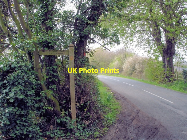 Photo 6"x4" Guilden Sutton - junction of Belle Vue Lane and Belle Vue Path Piper's Ash c2008