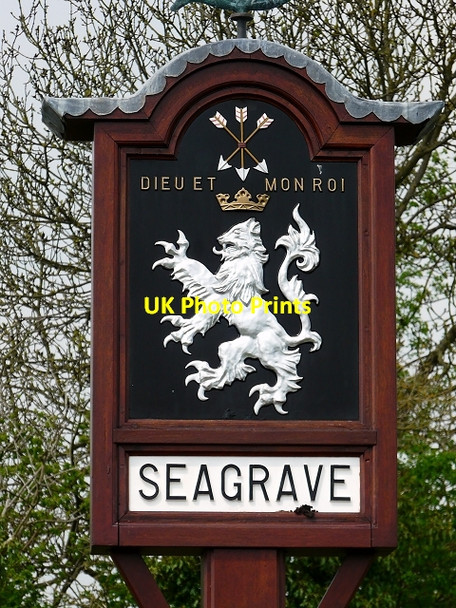 Photo 6"x4" Village sign, Seagrave, Leicestershire. Seagrave c2008