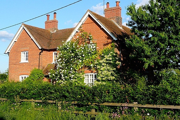 Photo 6"x4" Houses on Union Road Bradfield\/SU6072 c2009