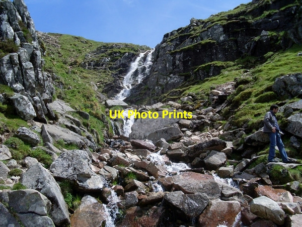 Photo 6"x4" Waterfall on Allt na h-Urchaire Lochan Meall an t-Suidhe c2008