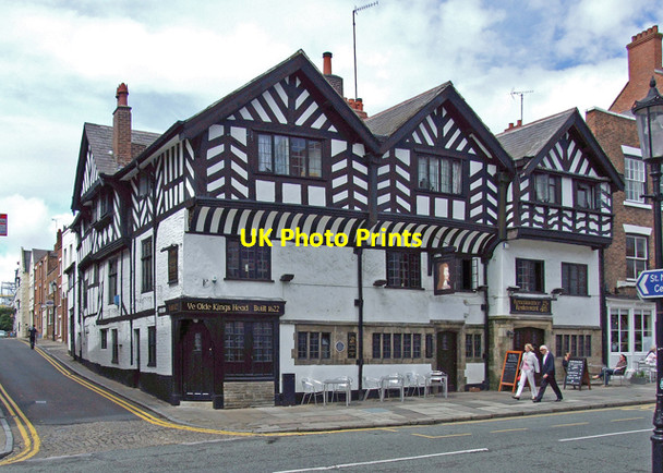 Photo 6"x4" Castle Street and Ye Olde Kings Head Chester c2008