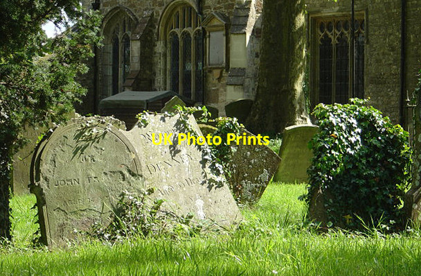 Photo 6"x4" Gravestones, Quainton Churchyard Quainton c2008