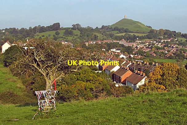 Photo 6"x4" South Glastonbury from Wearyall Hill Glastonbury c2008