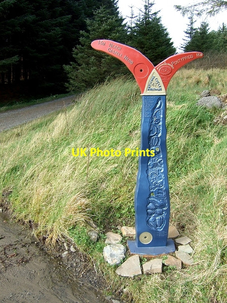 Photo 6"x4" National Cycle Network Marker 47, Gwaun Blaencorrwg Cwm-hwnt c2008