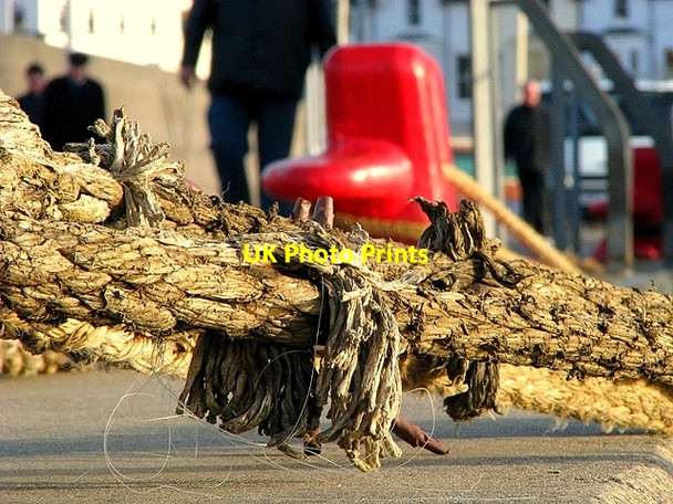Photo 6"x4" Mooring ropes, Eisenhower Pier [detail] Bangor\/J5081 c2008