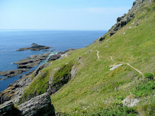 Photo 6"x4" Coast path at Peartree Point Bickerton\/SX8138 c2009
