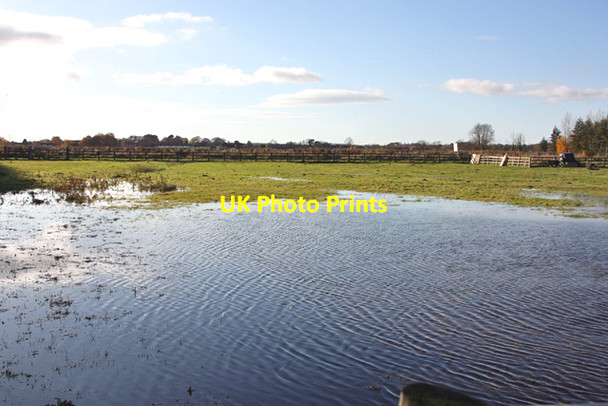 Photo 6"x4" Waterlogged field near Leconfield Arram c2008