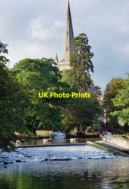 Photo 6"x4" A weir on the river Avon Stratford-upon-Avon c2002
