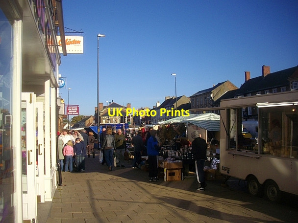 Photo 6"x4" Wednesday Market and the Cheese Lady Northallerton c2008