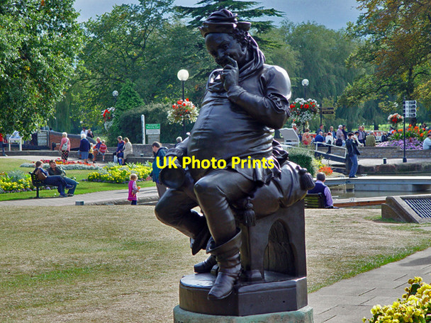 Photo 6"x4" Statue of Falstaff Stratford-upon-Avon c2002